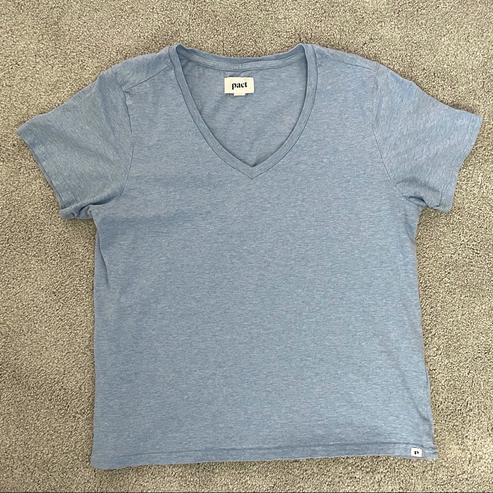 PACT 100% organic cotton v-neck tee